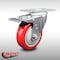 Service Caster 4 Inch SS Red Polyurethane Top Plate Caster with Total Lock Brake SCC SCC-SSTTL20S414-PPUB-RED - alternate 2